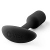 Фото товара: Чёрная пробка для ношения B-vibe Snug Plug 1 - 9,4 см., код товара: BV-007-BLK/Арт.88268, номер 1