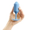 Фото товара: Голубая пробка для ношения B-vibe Snug Plug 3 - 12,7 см., код товара: BV-009-TL/Арт.88271, номер 2