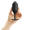 Фото товара: Чёрная пробка для ношения B-vibe Snug Plug 4 - 14 см., код товара: BV-010-BLK/Арт.88273, номер 2