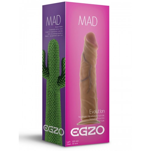 Купить Реалистичный фаллоимитатор без мошонки Mad Cactus - 20,5 см. код товара: D002/Арт.88379. Секс-шоп в СПб - EROTICOASIS | Интим товары для взрослых 