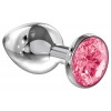 Купить Большая серебристая анальная пробка Diamond Pink Sparkle Large с розовым кристаллом - 8 см. код товара: 4010-03Lola/Арт.93792. Секс-шоп в СПб - EROTICOASIS | Интим товары для взрослых 