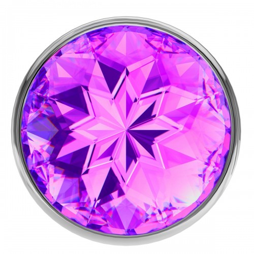 Фото товара: Малая серебристая анальная пробка Diamond Purple Sparkle Small с фиолетовым кристаллом - 7 см., код товара: 4009-05Lola/Арт.93795, номер 2