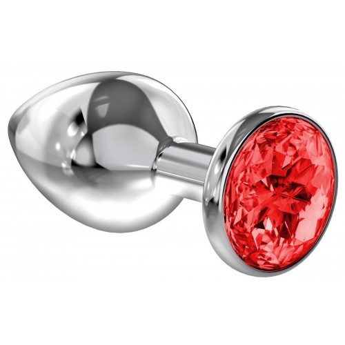 Купить Большая серебристая анальная пробка Diamond Red Sparkle Large с красным кристаллом - 8 см. код товара: 4010-06Lola/Арт.93796. Секс-шоп в СПб - EROTICOASIS | Интим товары для взрослых 