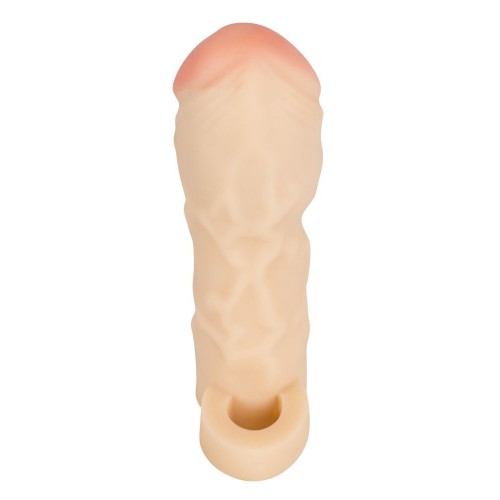 Фото товара: Закрытая удлиняющая насадка на пенис с подхватом мошонки Thicker & Bigger Extension - 17 см., код товара: 05240000000/Арт.95409, номер 1