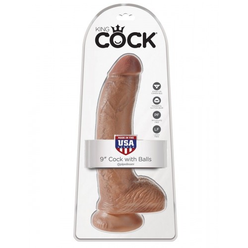 Фото товара: Фаллоимитатор-мулат 9  Cock with Balls - 22,9 см., код товара: PD5508-22/Арт.95486, номер 4