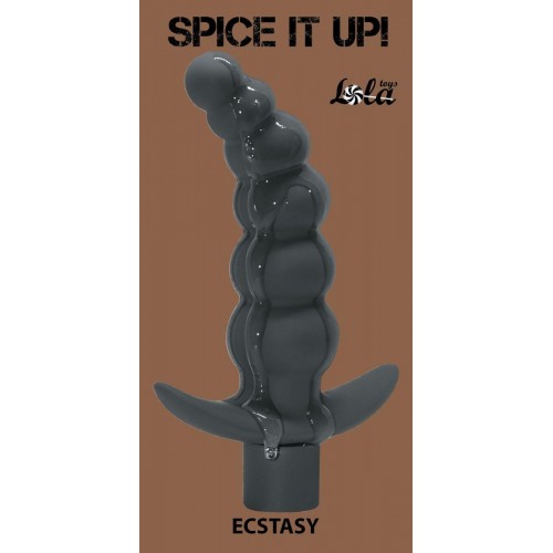 Фото товара: Серая анальная ёлочка с вибрацией Ecstasy - 14 см., код товара: 8009-02Lola/Арт.95529, номер 2