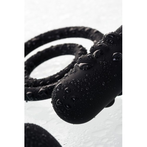 Фото товара: Чёрное эрекционное кольцо с вибростимулятором и анальным хвостом, код товара: 541306/Арт.98750, номер 9