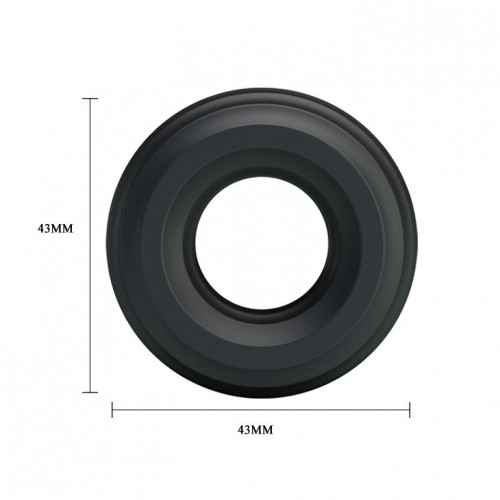 Фото товара: Чёрное широкое эрекционное кольцо, код товара: BI-210174 / Арт.99629, номер 2