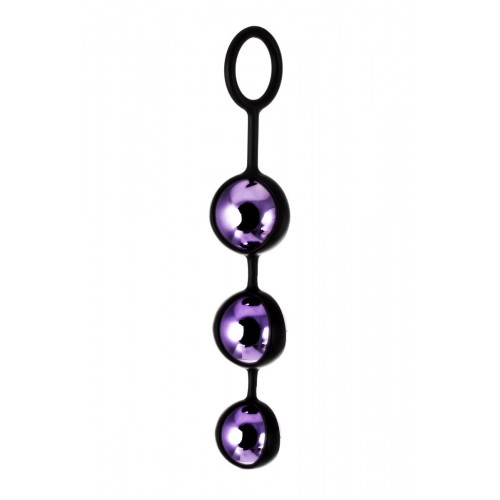 Купить Фиолетово-черные тройные вагинальные шарики TOYFA A-toys код товара: 764009/Арт.100336. Секс-шоп в СПб - EROTICOASIS | Интим товары для взрослых 