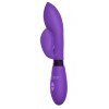 Купить Фиолетовый вибратор Gina с клиторальным отростком - 20 см. код товара: 7700-02indeep/Арт.102022. Онлайн секс-шоп в СПб - EroticOasis 