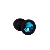 Фото товара: Чёрная анальная втулка с голубым кристаллом - 7,3 см., код товара: 518-05 aqua-DD/Арт.103164, номер 3
