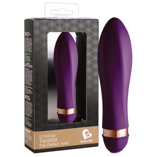 Купить Фиолетовый закрученный мини-вибратор Twister - 14 см. код товара: 10TWSTPL / Арт.103795. Секс-шоп в СПб - EROTICOASIS | Интим товары для взрослых 