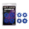 Купить Набор из 4 синих колец Get Lock код товара: CN-330358236/Арт.103974. Секс-шоп в СПб - EROTICOASIS | Интим товары для взрослых 