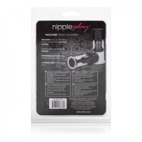 Фото товара: Чёрные помпы для сосков Nipple Play Vacuum Twist Suckers, код товара: SE-2645-05-2/Арт.105022, номер 2