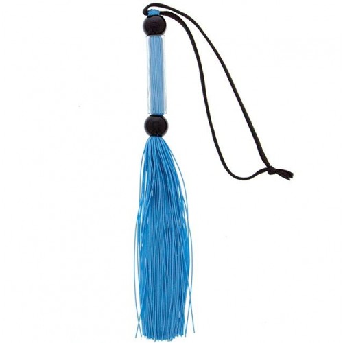 Купить Голубая мини-плеть из силикона и акрила SILICONE FLOGGER WHIP - 25,6 см. код товара: 520087/Арт.106596. Секс-шоп в СПб - EROTICOASIS | Интим товары для взрослых 