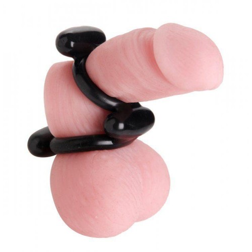 Фото товара: Двойное эрекционное кольцо Dual Stretch To Fit Cock and Ball Ring, код товара: AE180/Арт.107334, номер 1