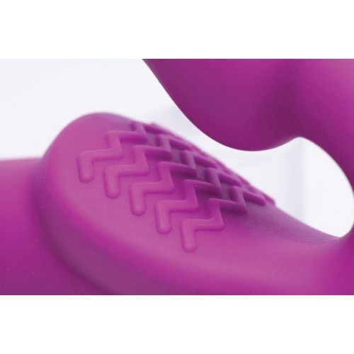 Фото товара: Ярко-розовый безремневой вибрострапон Evoke Vibrating Strapless Silicone Strap-on Dildo, код товара: AE826/Арт.107338, номер 1