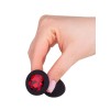 Фото товара: Чёрная анальная втулка с красным кристаллом - 7,3 см., код товара: 518-04 red-DD/Арт.109311, номер 6