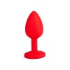 Фото товара: Красная анальная втулка с малиновым кристаллом - 7,3 см., код товара: 517-02 crimson-DD/Арт.109552, номер 2