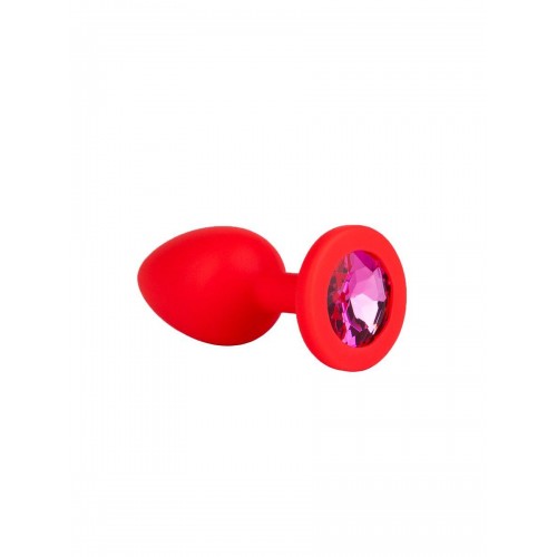 Фото товара: Красная анальная втулка с малиновым кристаллом - 7,3 см., код товара: 517-02 crimson-DD/Арт.109552, номер 3