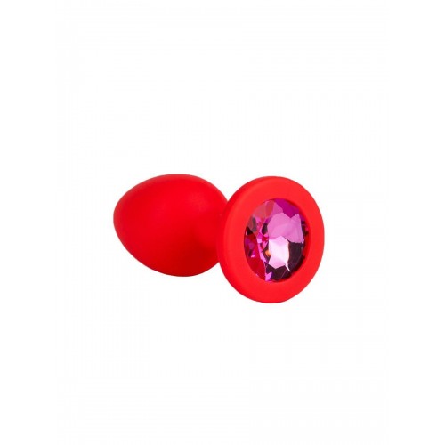 Фото товара: Красная анальная втулка с малиновым кристаллом - 7,3 см., код товара: 517-02 crimson-DD/Арт.109552, номер 4