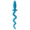 Купить Голубая анальная пробка с хвостом-спиралью Oinkz код товара: NSN-0511-47 / Арт.110629. Секс-шоп в СПб - EROTICOASIS | Интим товары для взрослых 
