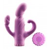 Купить Фиолетовый вибратор с клиторальным и анальным отростками - 15,2 см. код товара: 111786/Арт.116512. Секс-шоп в СПб - EROTICOASIS | Интим товары для взрослых 