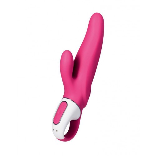 Купить Ярко-розовый вибратор  Satisfyer Mr. Rabbit с клиторальным отростком - 22,1 см. код товара: 9016471/Арт.118502. Секс-шоп в СПб - EROTICOASIS | Интим товары для взрослых 