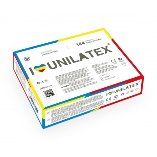 Купить Разноцветные ароматизированные презервативы Unilatex Multifruits - 144 шт. код товара: Unilatex Multifruits №144/Арт.119163. Секс-шоп в СПб - EROTICOASIS | Интим товары для взрослых 